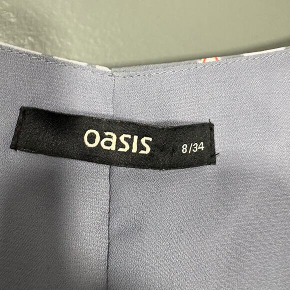 Oasis Women's Gray Floral Faux Wrap Shorts Romper - Size 8 - Pockets - Playsuit - Picture 5 of 8